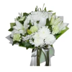 "Bouquet Nuage de Tendresse fleurs délicates blanc et pastel, composition florale douce et élégante, Fleuriste Marrakech