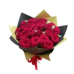 Bouquet de 25 roses rouges Feu du Cœur – Fleuriste Marrakech